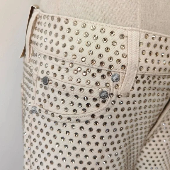 Alice and Olivia EMBELLISHED JEAN New with Tag - Picture 8 of 9